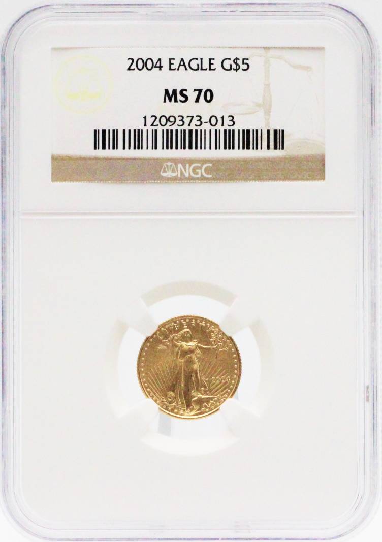 2004 NGC MS70 $5 Gold American Eagle